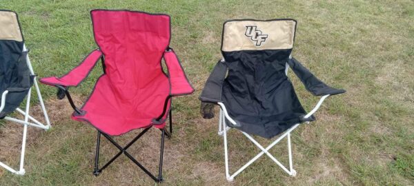 Set of 2 Foldable Camping Chairs-Red One Sold - Image 4