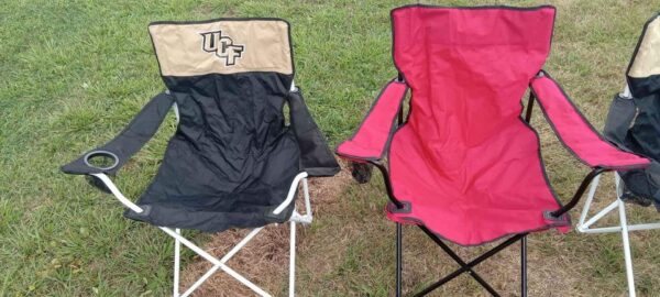 Set of 2 Foldable Camping Chairs-Red One Sold - Image 5