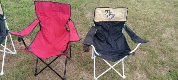 Set of 2 Foldable Camping Chairs-Red One Sold - Image 3