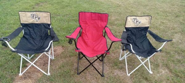 Set of 2 Foldable Camping Chairs-Red One Sold - Image 2