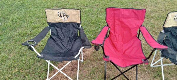 Set of 2 Foldable Camping Chairs-Red One Sold