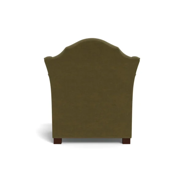 Bunny Williams Home Pierre Chair in Moss Performance Velvet with Mahogany Feet - Image 2