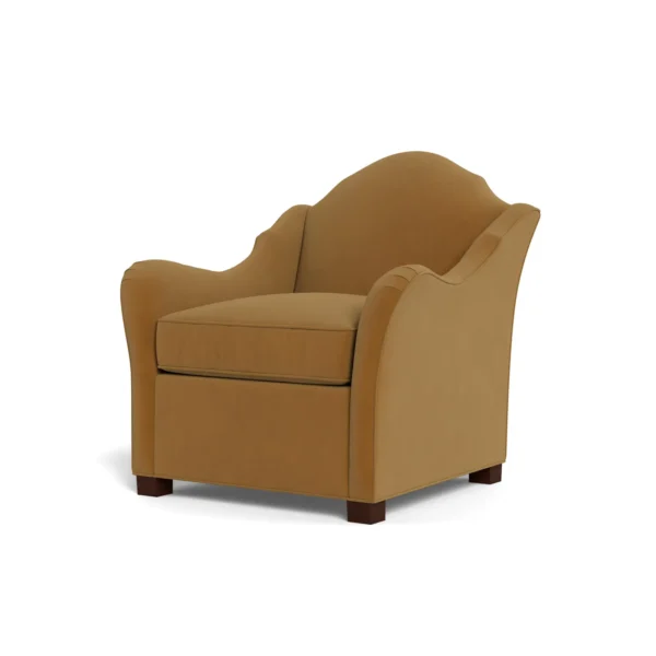 Bunny Williams Home Pierre Chair in Nutmeg Performance Velvet with Mahogany Feet - Image 4