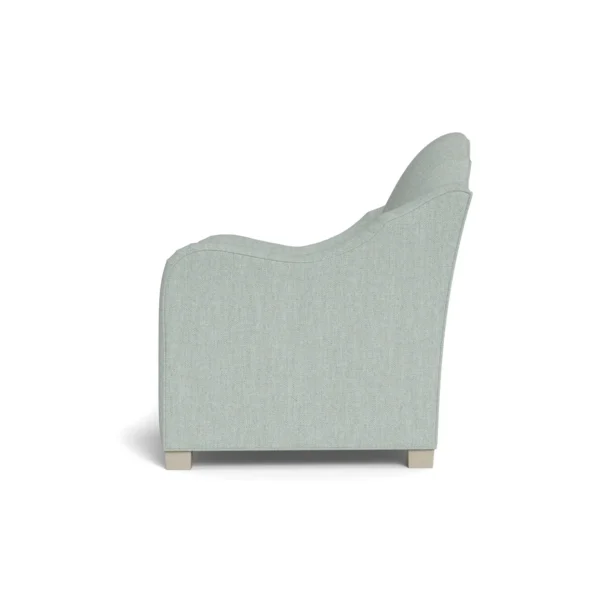 Bunny Williams Home Pierre Chair in Seafoam Performance Fabric with Alpine White Feet - Image 3