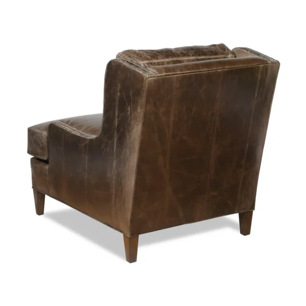 Celerie Kemble for Taylor King Hayes Chair in Echo Spanish Moss Leather - Image 2