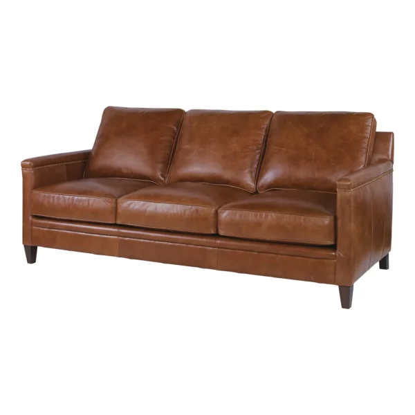 Century Furniture Ruskin Sofa, Russett Leather