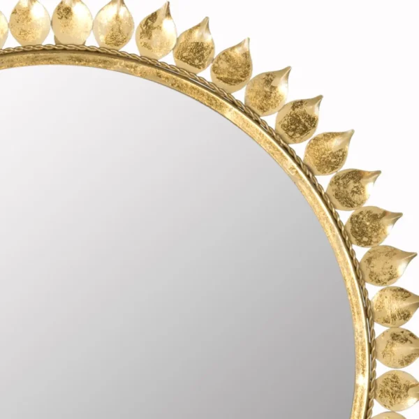 Crown Sunburst Mirror in Antique Gold - Image 2