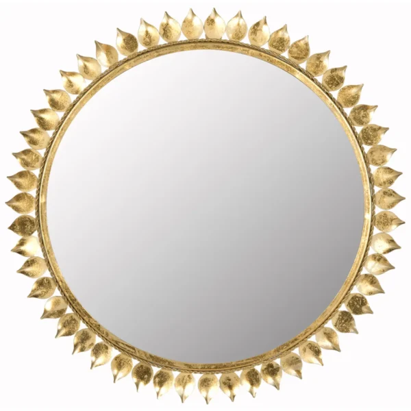 Crown Sunburst Mirror in Antique Gold - Image 3