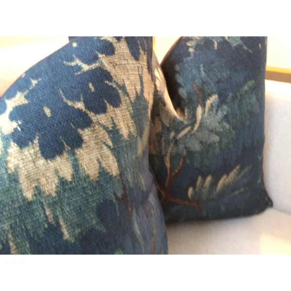 Dedar Schwarzwald in Bleu Nuit 22" Down-Filled Pillows - a Pair - Image 2