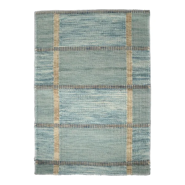 Freya Geometric Rug by Celerie Kemble for Chairish in Soft Blues, 4'x6'