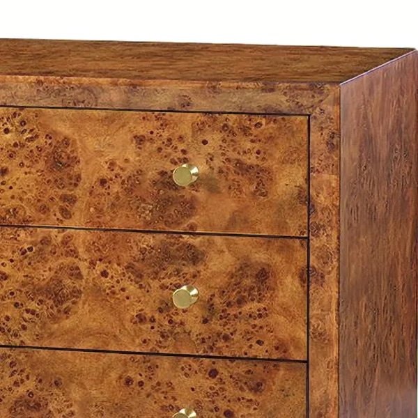 Mid Century Style Burl Dresser - Image 3