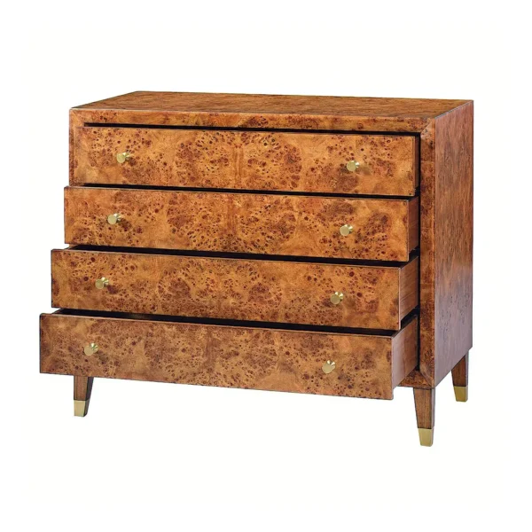 Mid Century Style Burl Dresser - Image 4