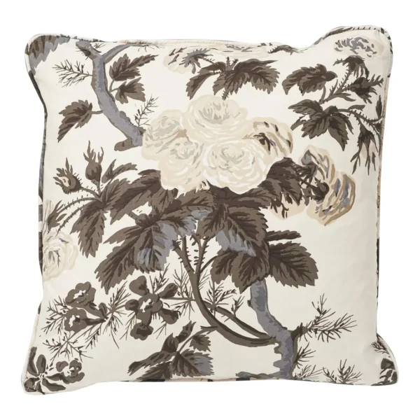 Schumacher Double-Sided Pillow in Pyne Hollyhock Print