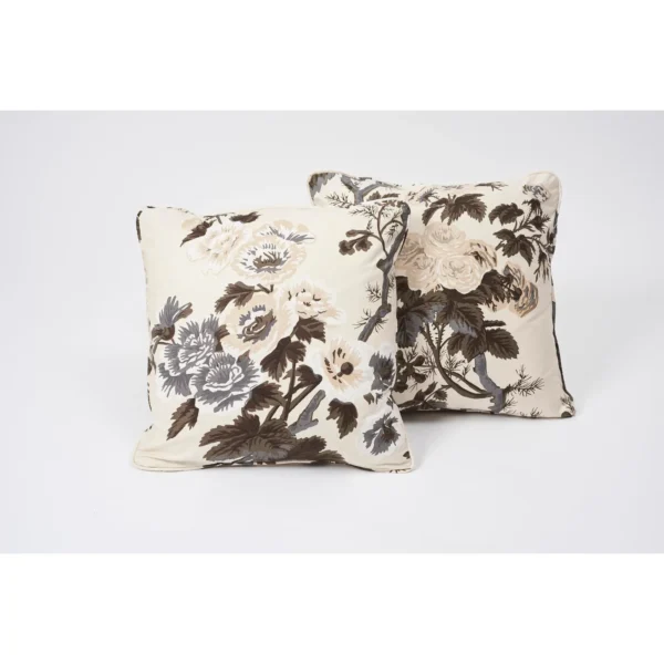 Schumacher Double-Sided Pillow in Pyne Hollyhock Print - Image 6