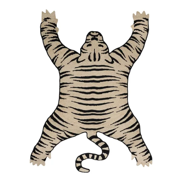 Schumacher x Charlap Hyman & Herrero Tigre Rug in Natural & Black