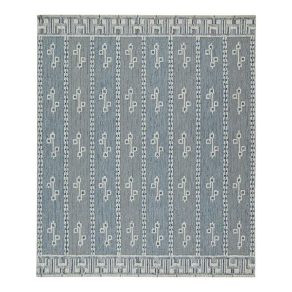 Selby Rug by Celerie Kemble for Chairish in Blue & Mushroom, 4'x6'