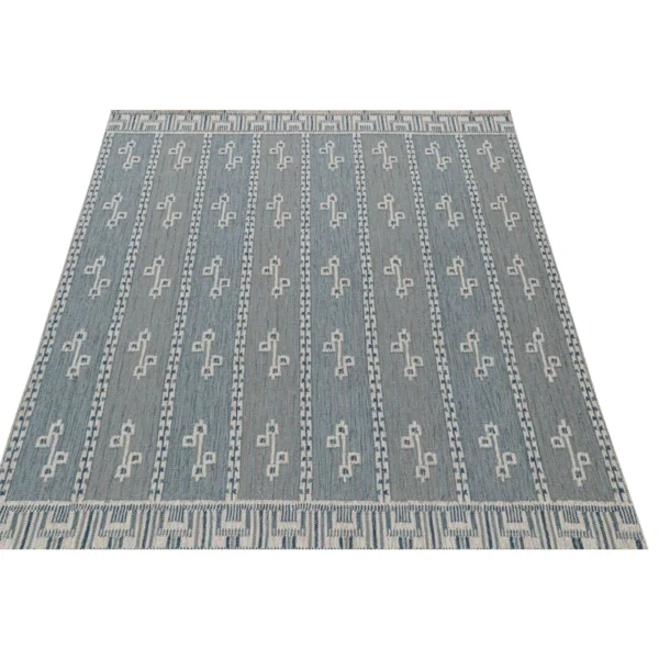 Selby Rug by Celerie Kemble for Chairish in Blue & Mushroom, 4'x6' - Image 2