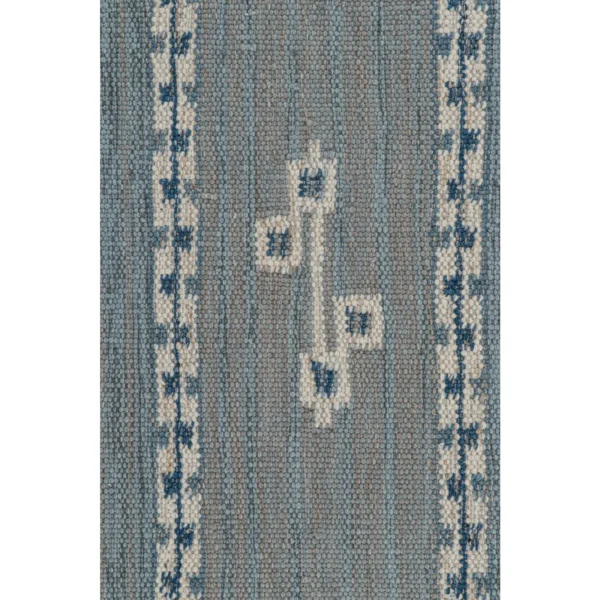 Selby Rug by Celerie Kemble for Chairish in Blue & Mushroom, 4'x6' - Image 3