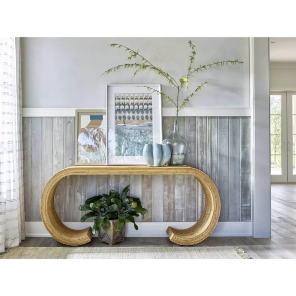 Transitional Shoreline Rattan Console - Image 3