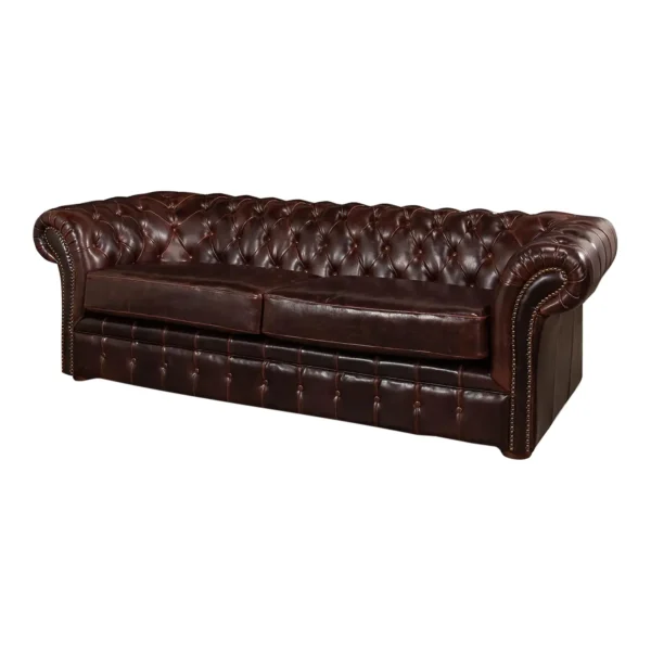 Tufted Leather Chesterfield Sofa