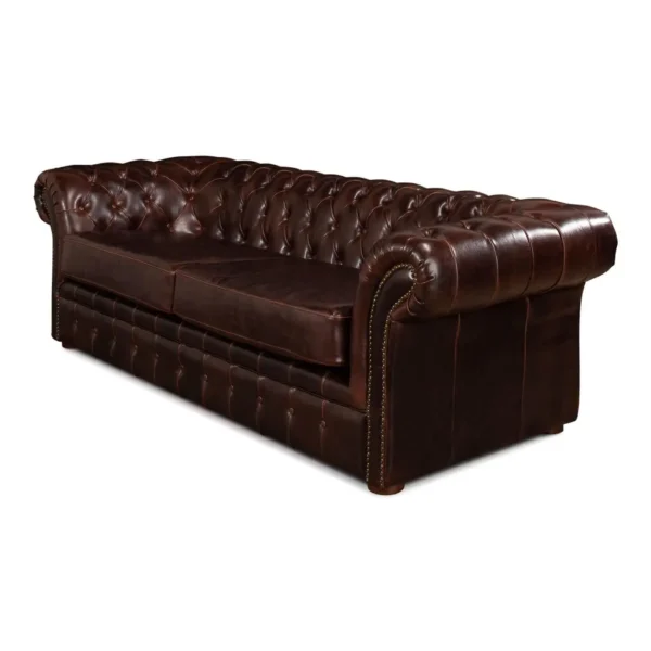 Tufted Leather Chesterfield Sofa - Image 2