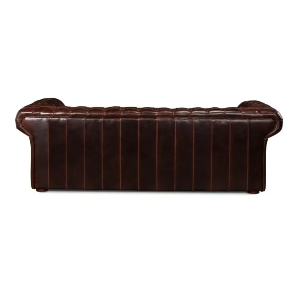 Tufted Leather Chesterfield Sofa - Image 5