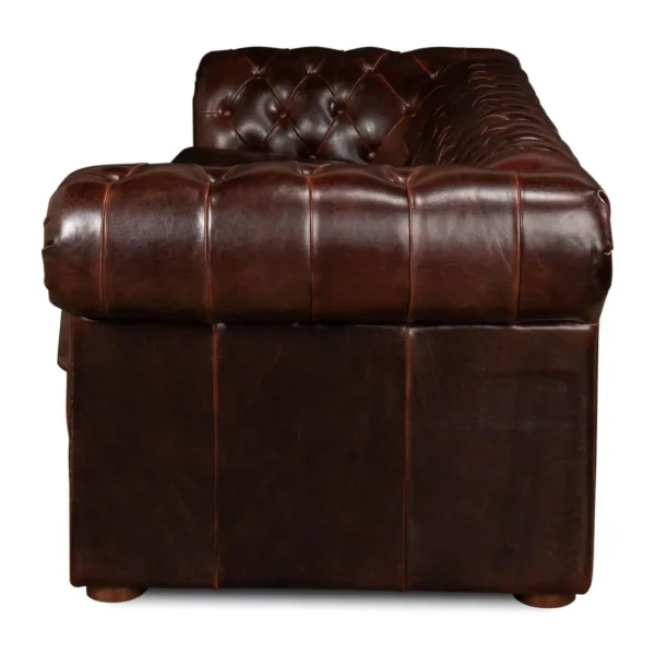 Tufted Leather Chesterfield Sofa - Image 7