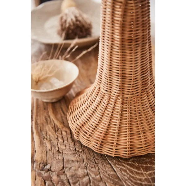 Vintage Inspired Augusta Table Lamp in Woven Rattan - Image 8