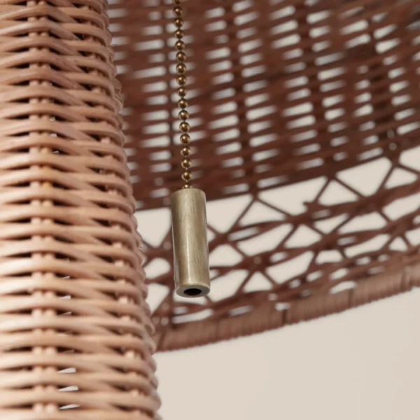 Vintage Inspired Augusta Table Lamp in Woven Rattan - Image 9