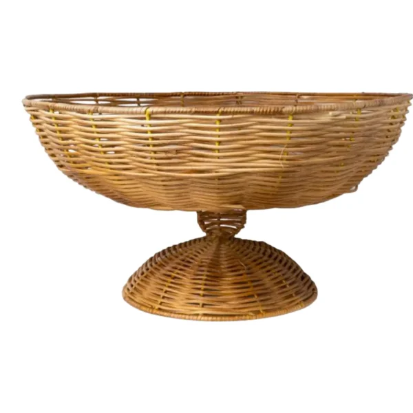 Wicker Centerpiece Bowl in Tan, Large